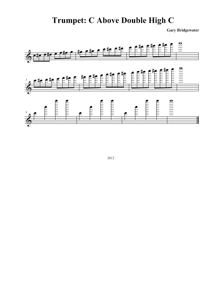 Trumpet Trumpet C Above Double High C